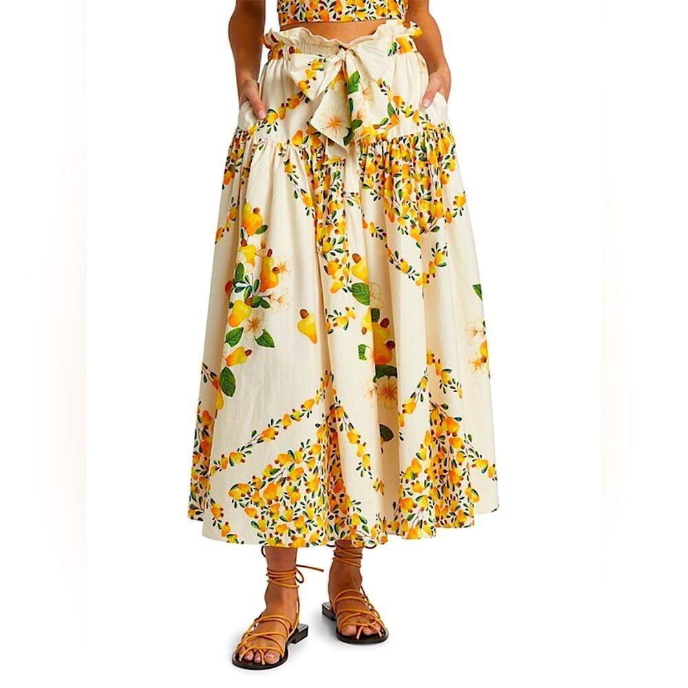 EUC Farm Rio Cashew Maxi Skirt Sz. S